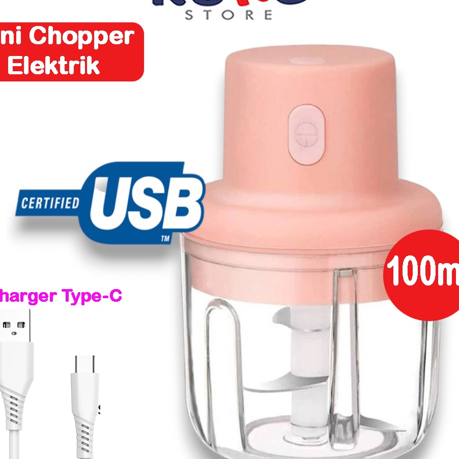 Free Ongkir KUKE USB Mini Chopper 1ML Elektrik Tanpa Kabel Food Processor Blender Portable Multifung