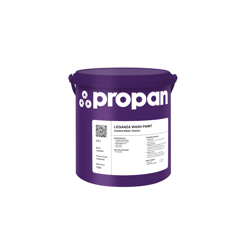 PROPAN LEGANZA WASH PAINT - 2.5 LITER / CAT TEKSTUR CEMENT WASH