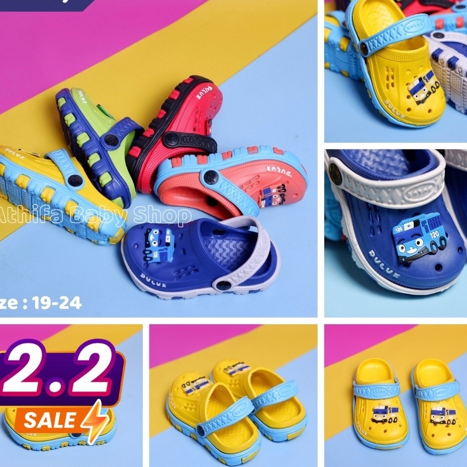 XC26619 Sandal Anak Baim Laki Cowok Cewek Perempuan Anakanak Sendal Slop Bayi Balita Karakter Tayo U
