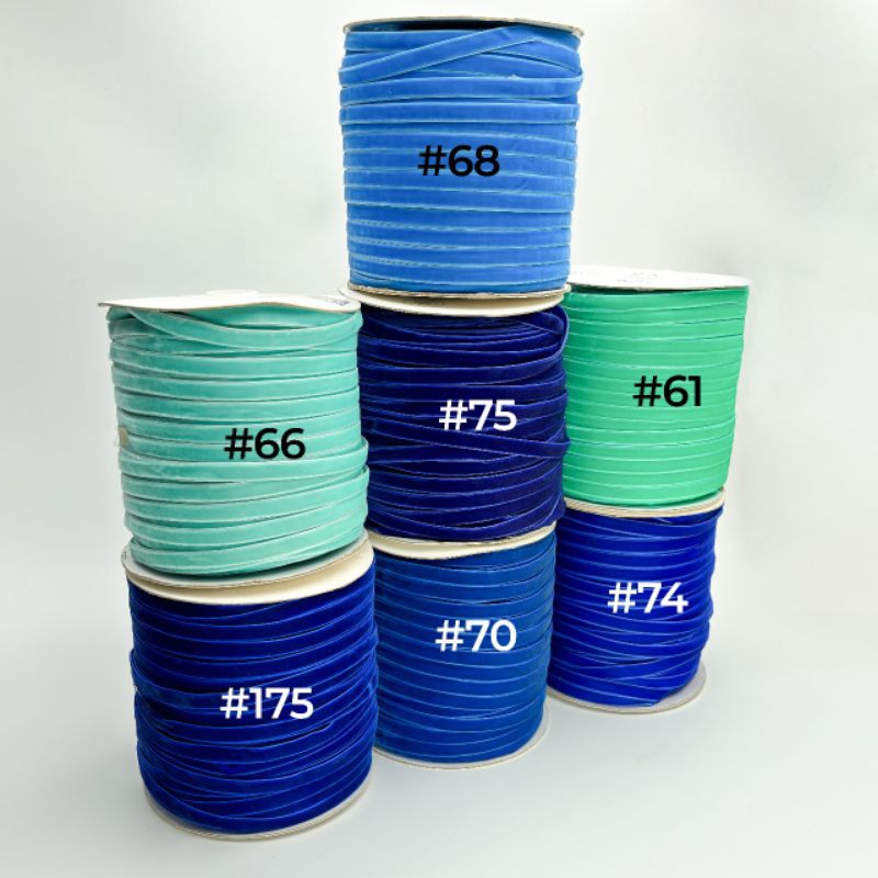 

1 Yard (90 cm) - Pita Velvet | Beludru Premium Size 1,6 cm - 5 cm