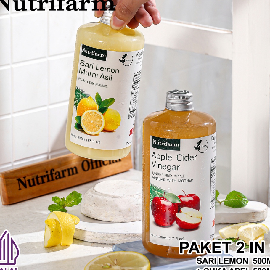 

Terlaku CUKA APEL SARI LEMON PAKET 2 IN 1 CHIA SEED ORIGINAL ORGANIK 5ML APPLE CIDER VINEGAR CUKA SARI APEL BRAGG NUTRIFARM DEHEALTH SUPPLIES DARIBUMI BEORGANIK