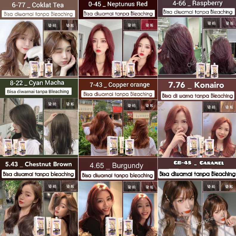 Super PromoFenkang Miomiosaki hair color japan tanpa bleaching cat pewarna rambut tutup uban wonder 