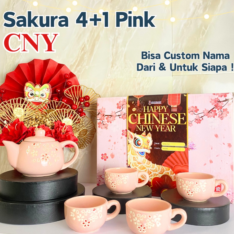 

Ready Stok Cangkir Set Keramik Mewah Teko SAKURA Souvenir Hampers Gelas Mug Teh Kopi