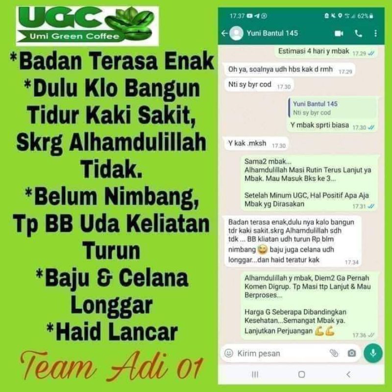 

umigreencoffee100%oriagenresmi