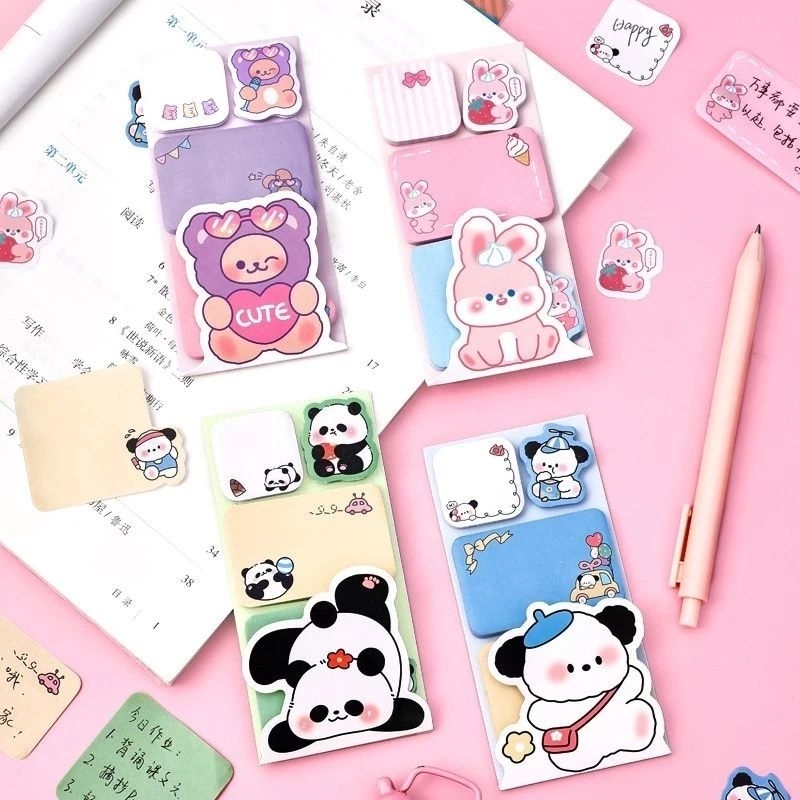 

(100 lembar) Memopad Kertas Tulis Warna Kartun Cutie Puffy Doll