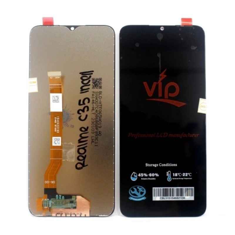 LCD REALME C35 2022 + TS_ HITAM ORIGINAL