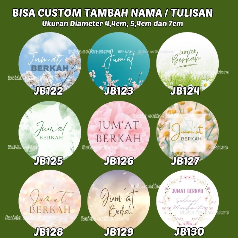 Stiker Sticker Label Jum'at Berkah Segel Box Dus toples Sealer kemasan packaging hampers kotak kue b