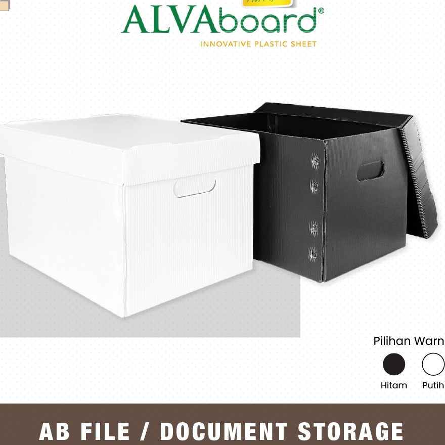 

XG34448 Kardus Dokumen ALVAboard Box File Kantor Tutup Pisah Ukuran 365x265x24 cm P x L x T