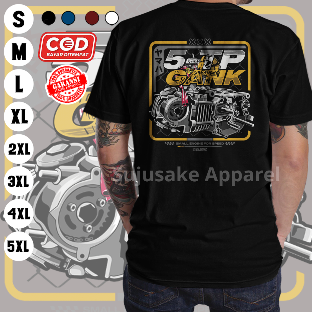Baju Kaos Atasan 5tp Gank Yamaha Jupiter Z Vega R New Menolak Punah Pria Distro Original Murah Keren