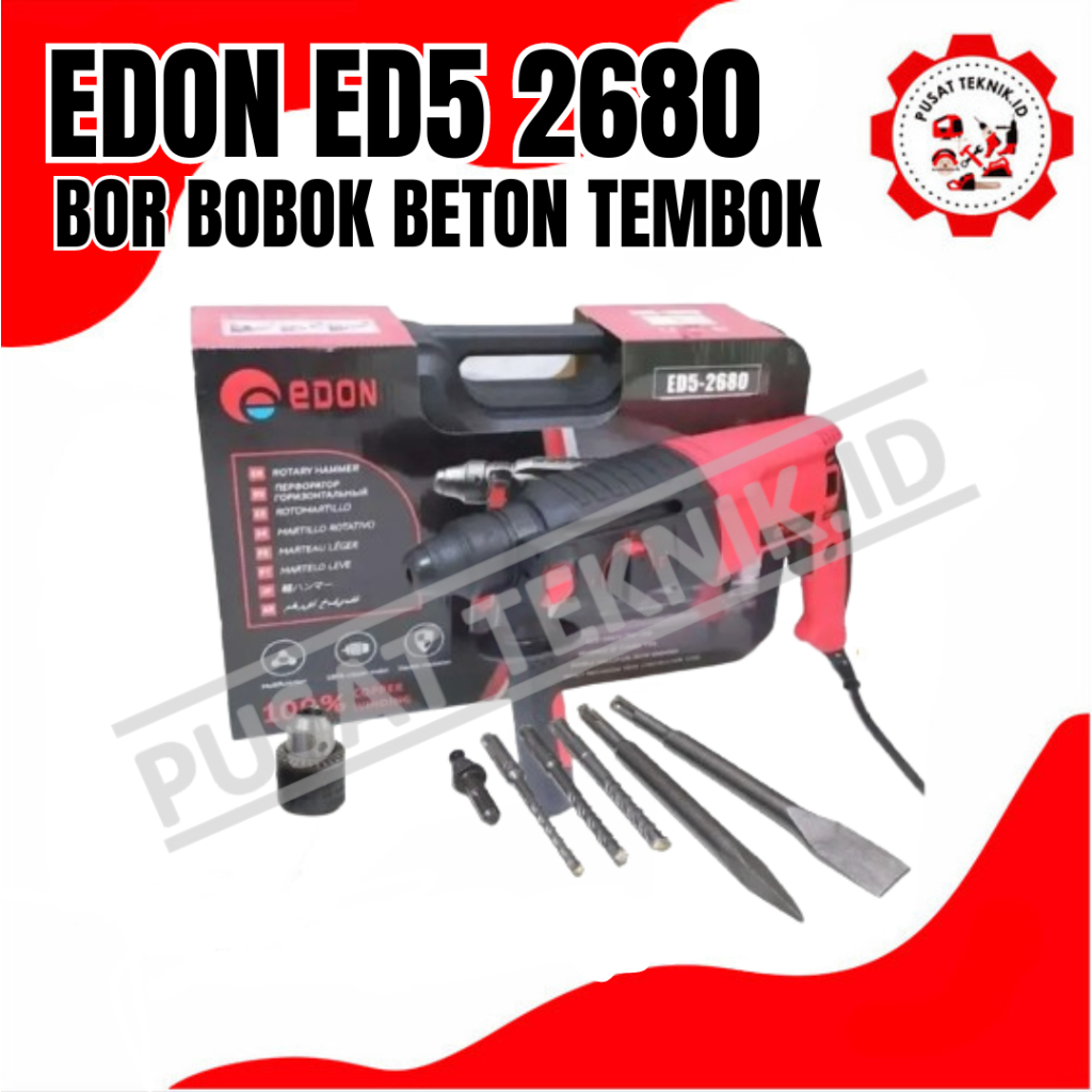 EDON ED5 2680 ROTARY HAMMER DRILL EDON ED5 2680 MESIN BOBOK TEMBOK BETON