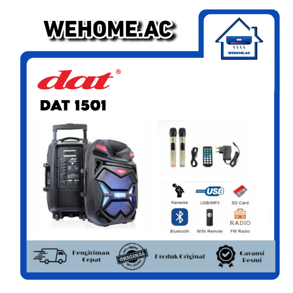 DAT Speaker Portable DT-1509 Speaker DAT Speaker Trolley 15 Inch DAT