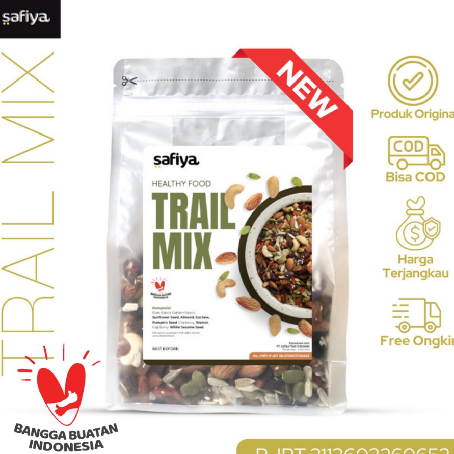 

DiSkon Trail Mix Original 5 Gram Dried Fruit Seed Nut Roasted Snack Sehat Safiya