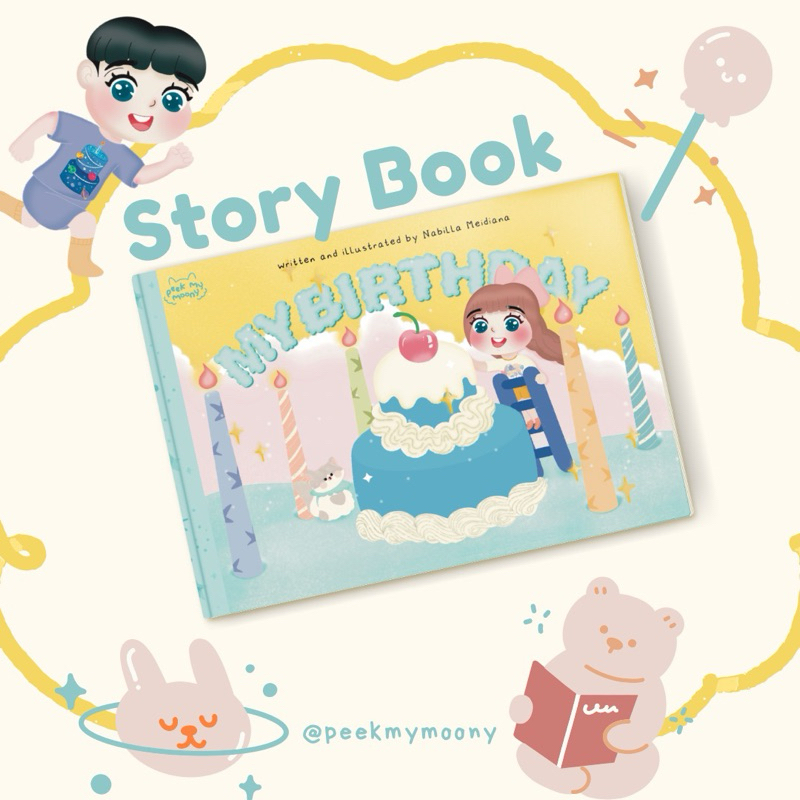 

[PRE-ORDER] Buku Personalized Peekmymoony Buku Cerita Anak Tema Ulang Tahun
