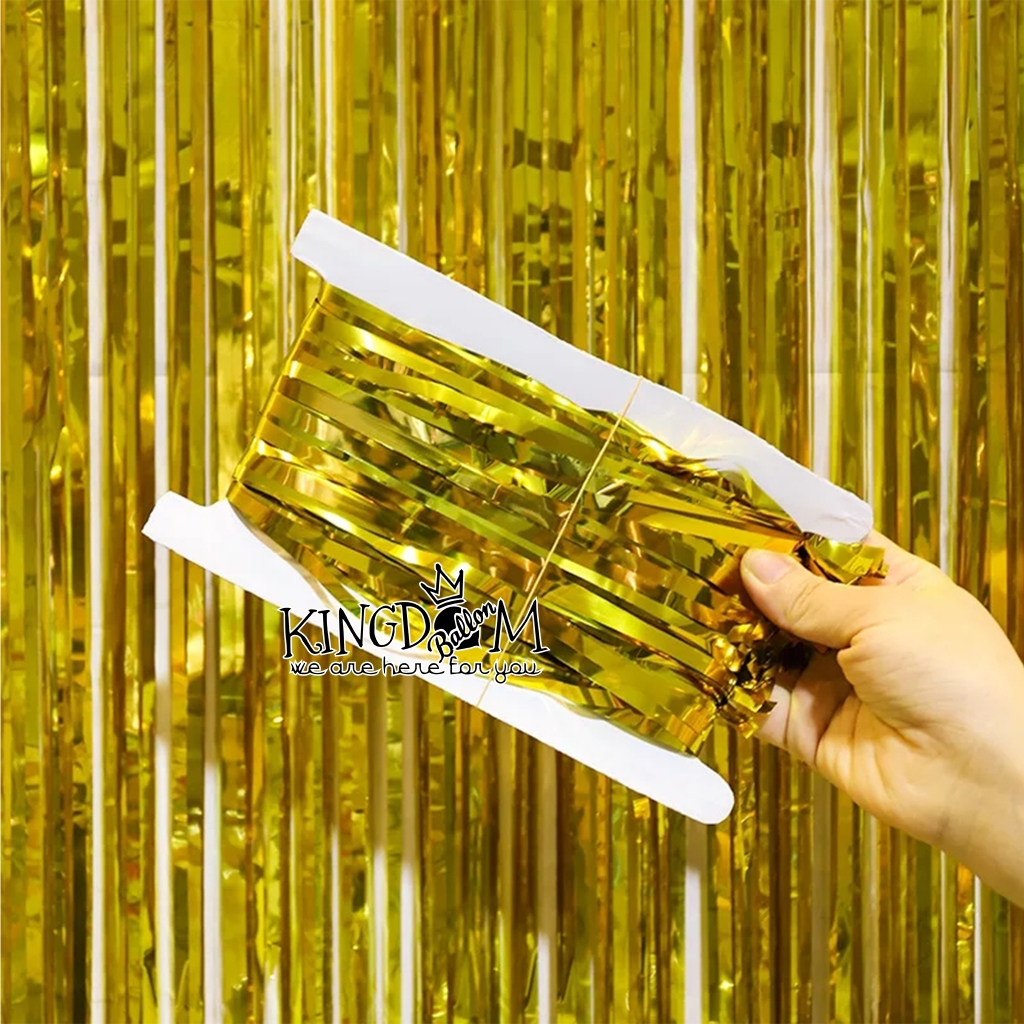 Tirai Foil  Gold / Back Drop Gold / Tirai Rumbai Gold