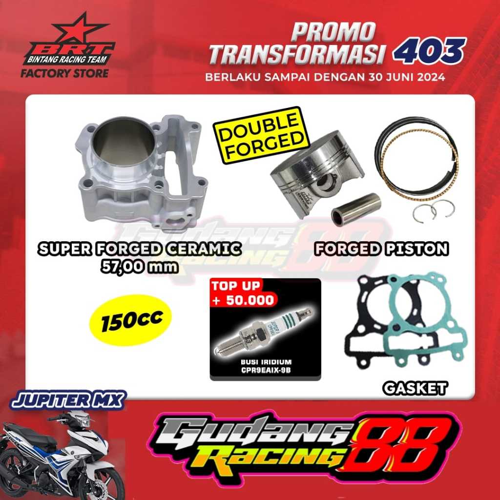 PAKET BORE UP JUPITER MX OLD NEW - MX KING - VIXION OLD - NVL - NVA - XABRE - R15 V1 V2 BLOK CERAMIC