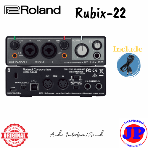 Roland Rubix 22 USB Audio Interface / Soundcard 2 In - 2 Out Rubix22