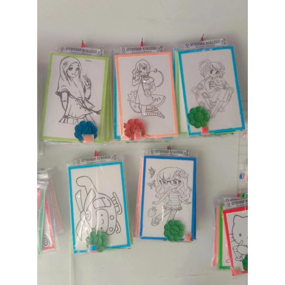 Paketan Styrofoam mewarnai anak-anak / hiasan anak /mewarnai