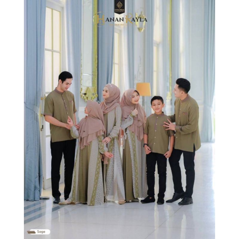 Sarimbit Hanan Kayla by Emka hijab warna Sage