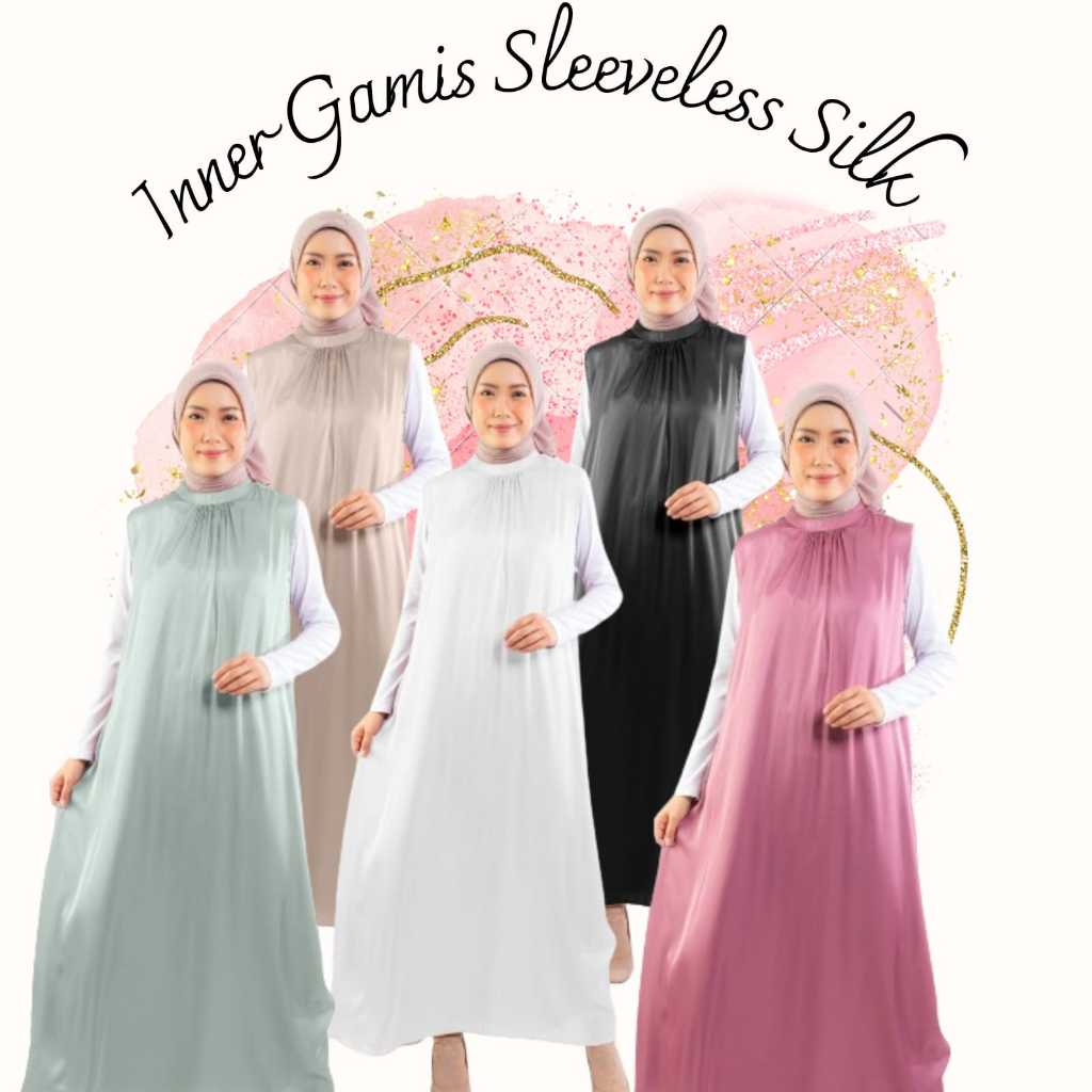 Inner Polos Silk Elzatta Inner Gamis Sleeveless Silk