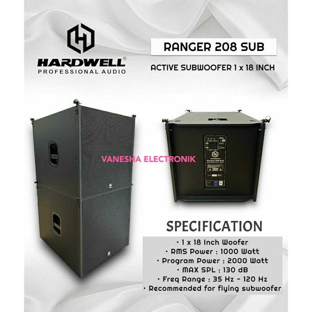 Hardwell Ranger 208 Sub Flying Subwoofer Aktif 18 Inch 2000 Watt