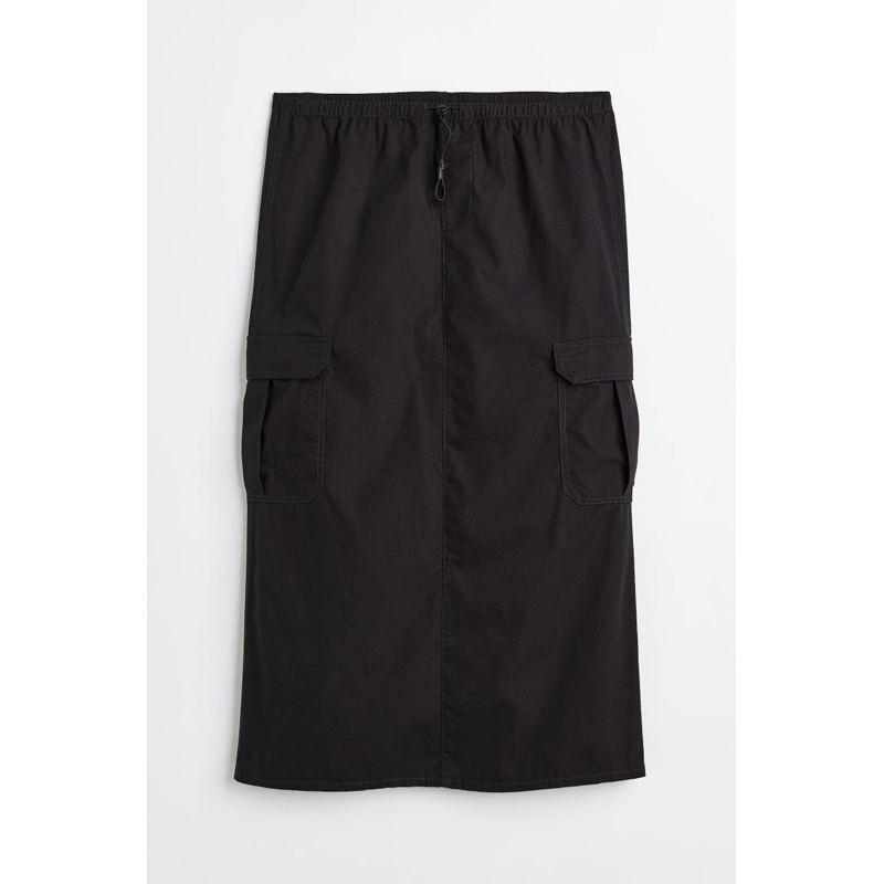 PRELOVED H&M Parachute cotton skirt/ Cargo skirt/ Parachute cotton skirt/ Cotton midi skirt/ Rok Kar
