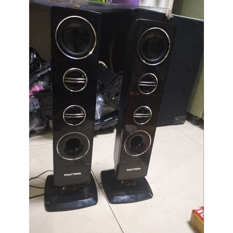 SPEAKER TOWER PASIF BEKAS TV LED POLYTRON