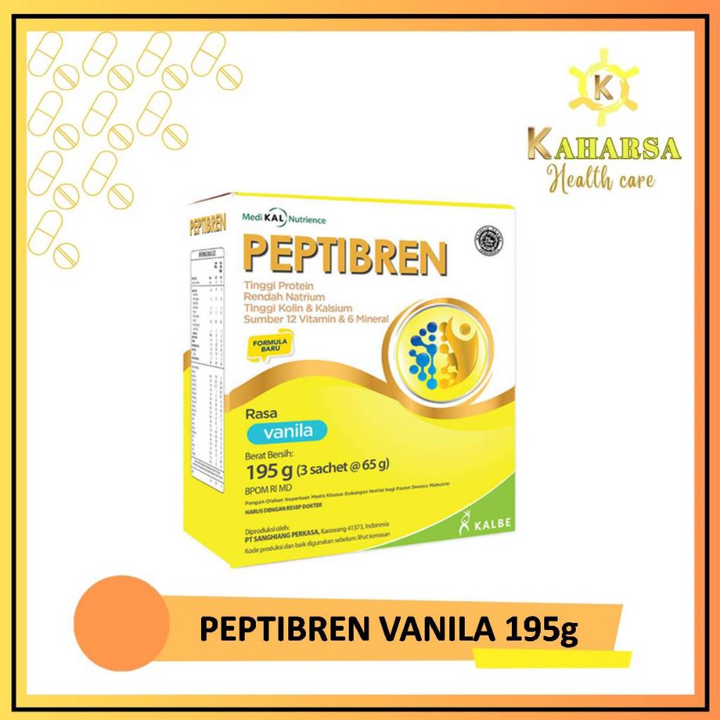 

PEPTIBREN VANILA 195 GR Susu Pasien Stroke, Pikun, Rendah Lemak, Peningkat Daya Ingat