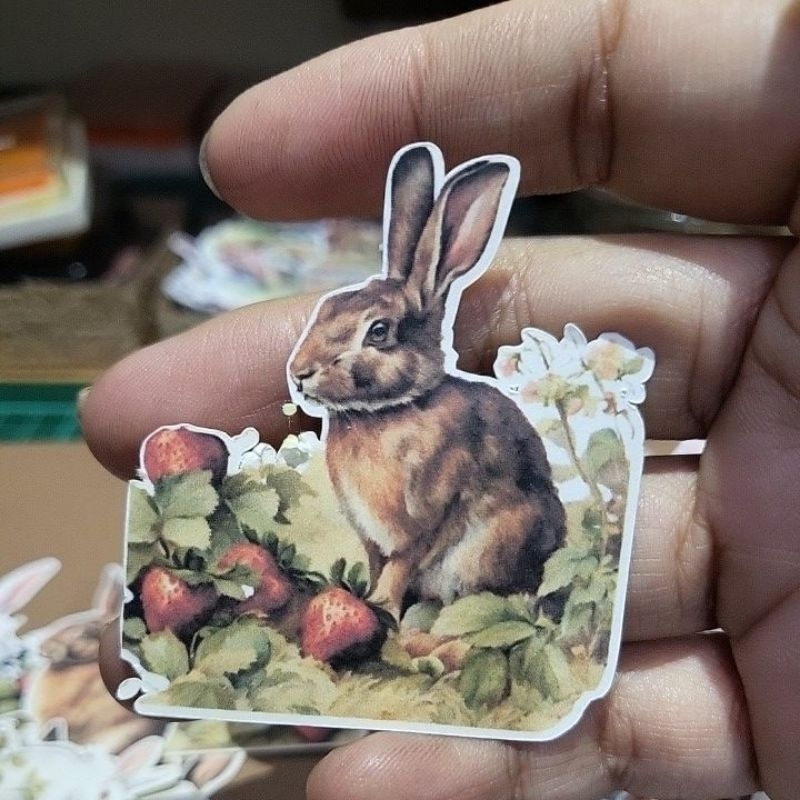 

16pcs Animal sticker edisi Rabbit&Hare