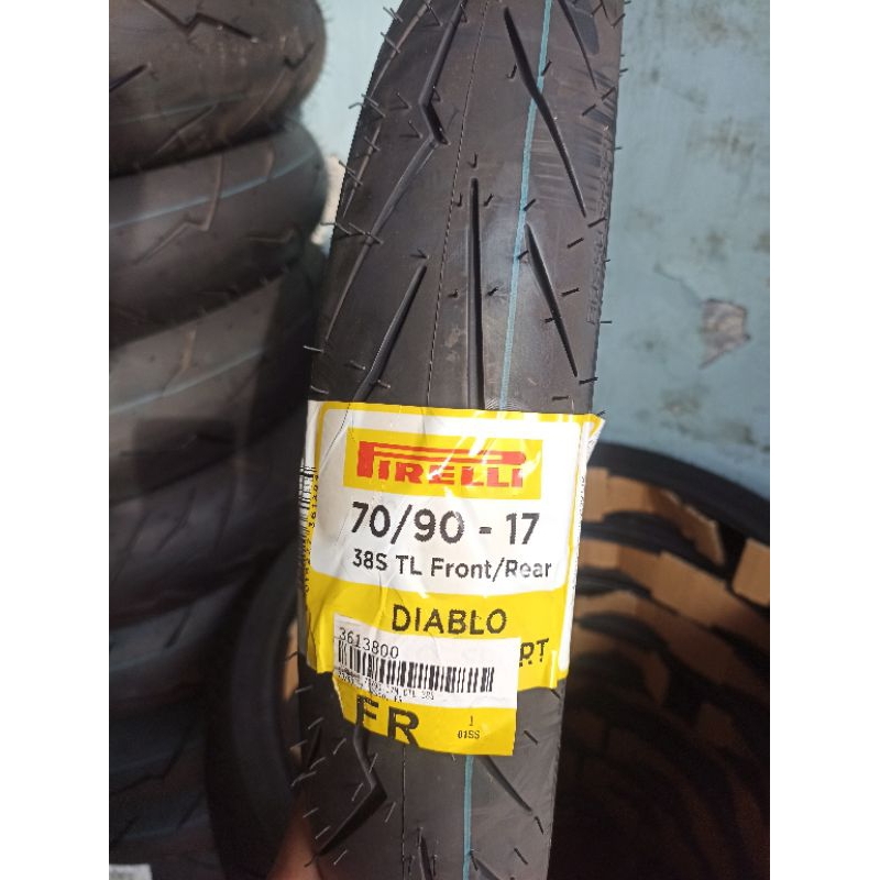 BAN MOTOR TUBELESS PIRELLI DIABLO ROSSO SPORT, 70/90 R 17