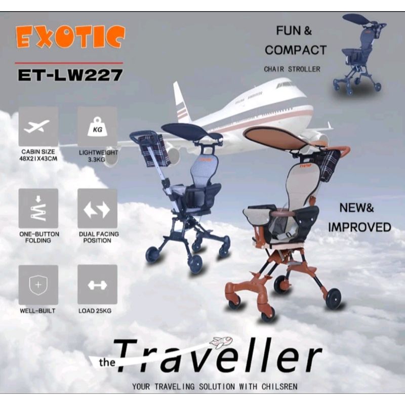 [[ BISA COD ]] STROLLER DUDUK EXOTIC ET LW 227 STROLLER LIPAT EXOTIC KERETA EXOTIC STROLLER ATAP STR