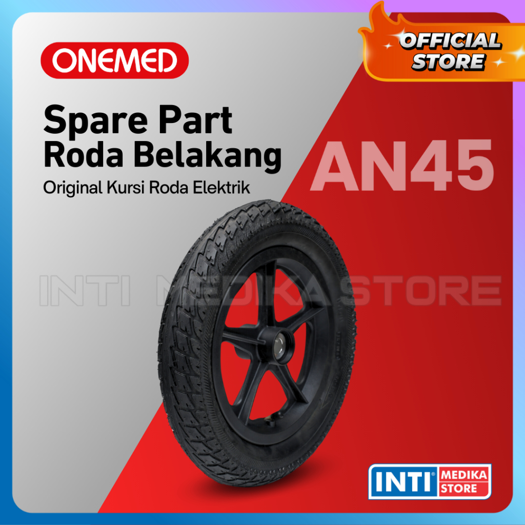 ONEMED - SPARE PART Kursi Roda Elektrik AN45 Original | Ban Roda Belakang