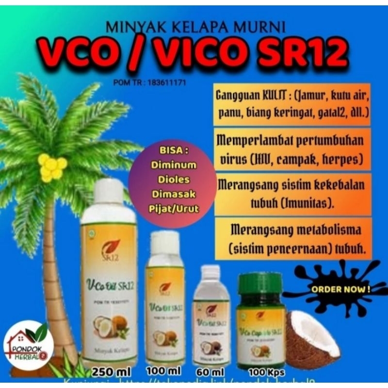 

Minyak Kelapa Murni VCO, VICO SR12