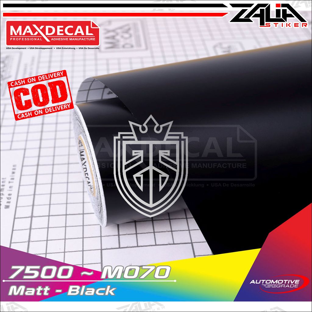 Skotlet Maxdecal  hitam matt (doff)  / 7500 - M070 /skotlet motor / skotlet mobil /skotlet aquarium 