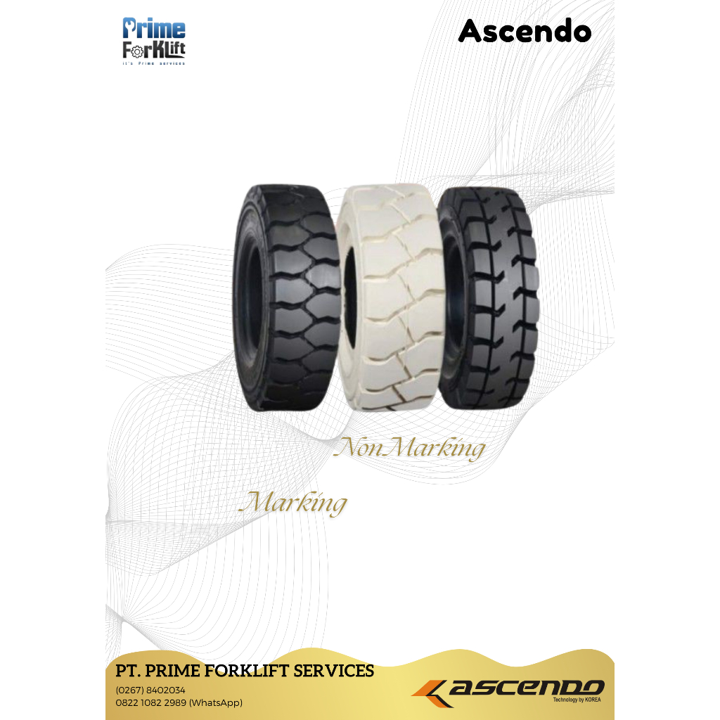 Ban Forklift Ascendo Hitam