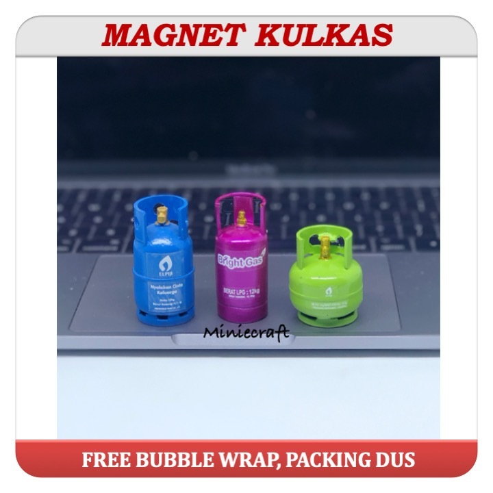 TEMPELAN MAGNET KULKAS MINIATUR GAS ELPIJI PERTAMINA DEKORASI KULKAS UNIK & KEREN