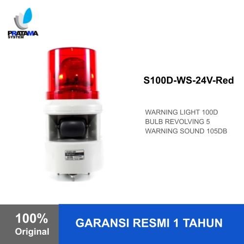 QLIGHT WARNING LIGHT S100D BULB REVOLVING 5 WARNING SOUND 105DB24VDC
