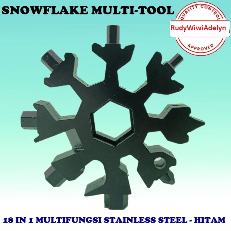 Snowflakes multi tool pocket wrench saker tool kunci salju 18 in 1 obeng kunci pembuka botol obeng k