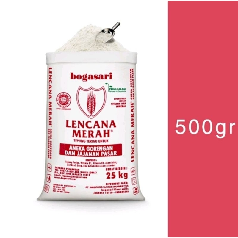 

Tepung Terigu lencana merah repack 500gr