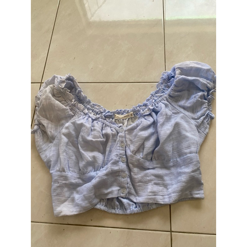 WITH LOVE THE BRAND -blue top