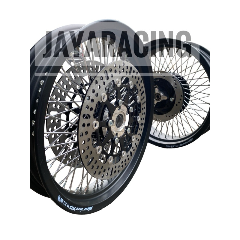 VELG CUSTOM DOUBLE CAKRAM DISC RING 17 SCORPIO VIXION BYSON R15 XABRE XSR MX KING RX KING CB 150 CBR