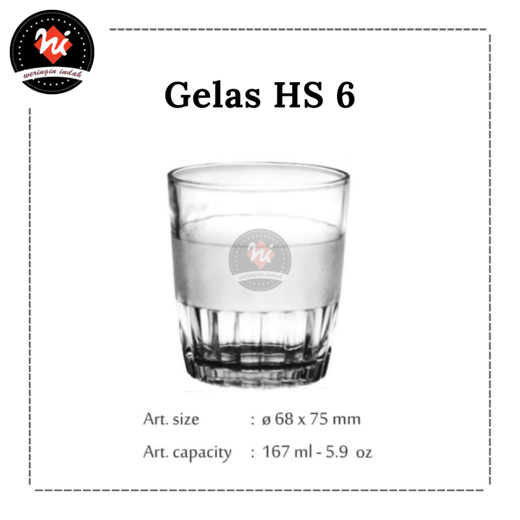 GELAS KACA HS 6 | GELAS KOPI JADUL | GELAS KACA WARUNG KOPI