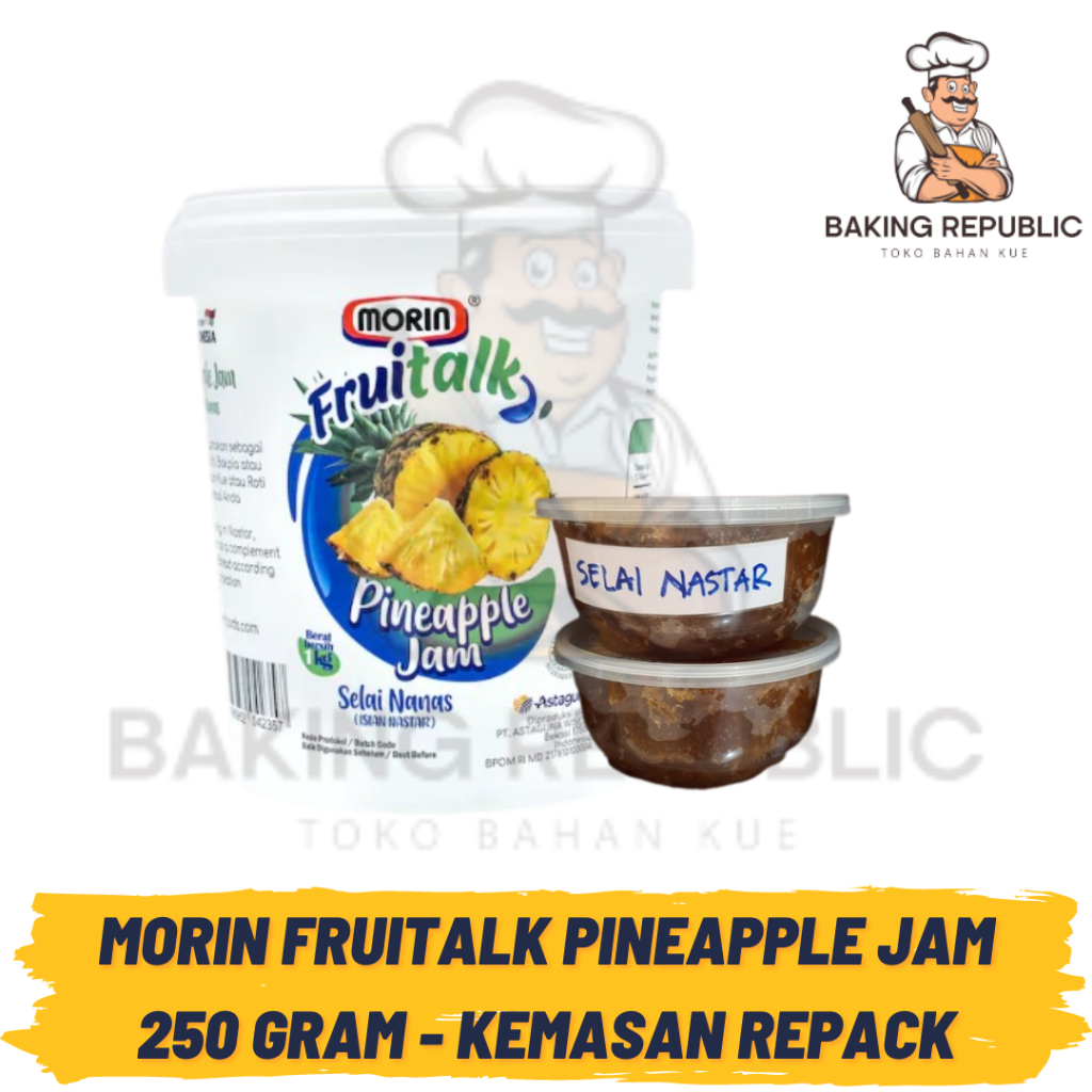 

MORIN FRUITALK PINEAPPLE JAM 250gr | 1kg KEMASAN REPACK | MORIN SELAI NANAS