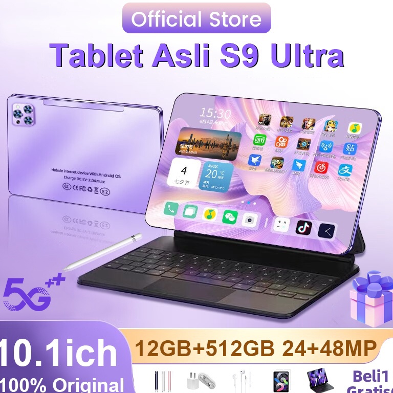 KODE Q59R Bisa CODTablet S9 Ultra anak Baru original 223 asli hp smart tablet 1inci 12GB512GB 5G WIF