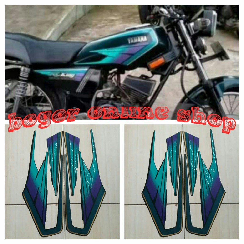 stiker motor rx king 1995 hijau