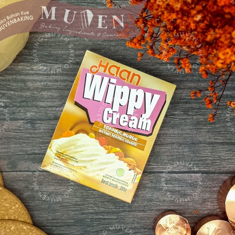 

BAYAR DITEMPAT WHIPPED CREAM HAAN WIPPY CREAM INSTANT TOPPING POWDER 2gr