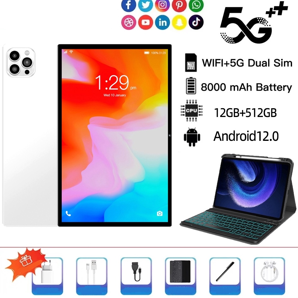 11 Product HOT Dukung inspeksiTablet Pad 11Pro 11 inci RAM 12GB ROM 512GB Dewasa Anak Lansia Tablet 