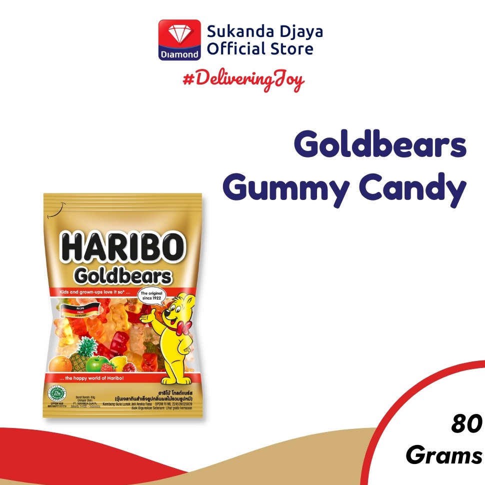 

GROSIR Haribo Goldbears Gummy Candy Permen 8 g