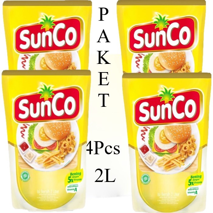 

(PAKET 4 pcs) MINYAK GORENG SUNCO 2L