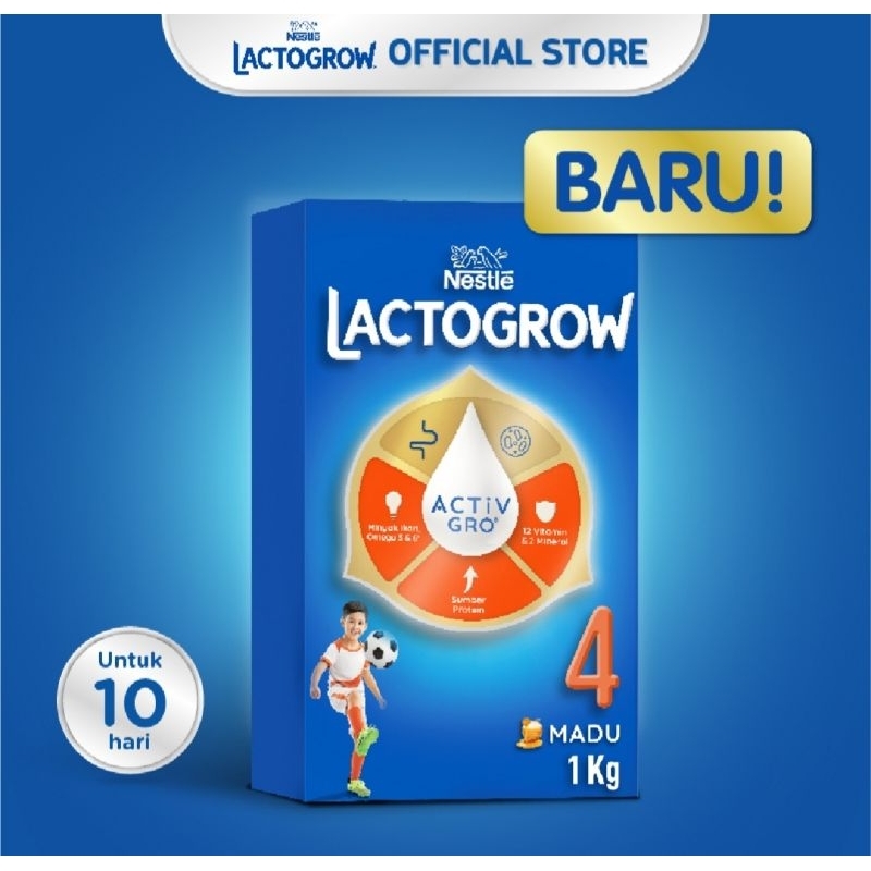 

Lactogrow 4 Madu/Vanila 1kg Susu pertumbuhan Anak usia 4-10th