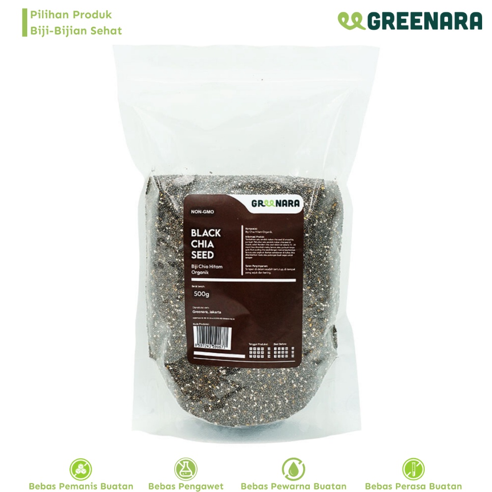 

DISKON Greenara Biji Chia Hitam Organik 5gr Organic Black Chia Seed